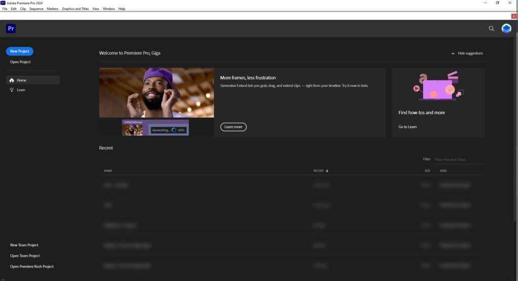 Premiere-pro-first-screen
